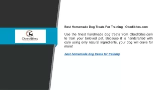 Best Homemade Dog Treats For Training Obedibites.com