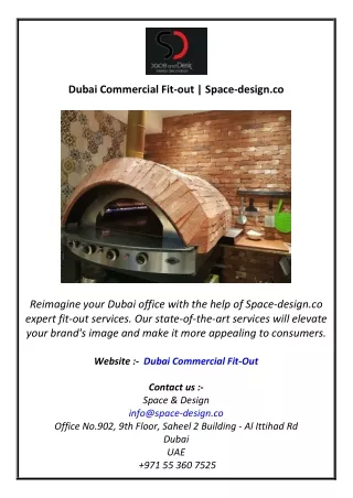 Dubai Commercial Fit-out  Space-design.co