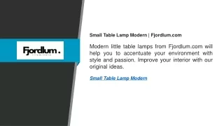 Small Table Lamp Modern Fjordlum.com