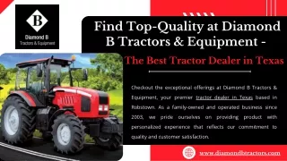 Diamond B Tractors & Equipment - The Best Tractor Dealer in Texas