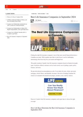 LifeBuzz Reveals Top Life Insurance Providers for September 2024