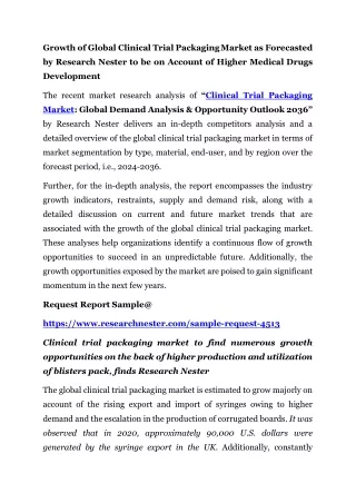 Clinical Trial Packaging Market