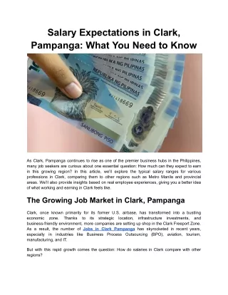 Salary Expectations in Clark, Pampanga_ What You Need to Know