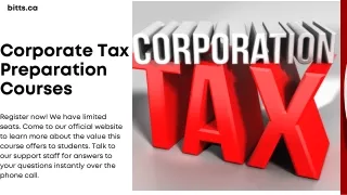 Are You Searching For Corporate Tax Preparation Courses