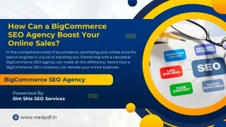 How Can a BigCommerce SEO Agency Boost Your Online Sales?