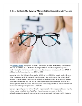 Eyewear Market