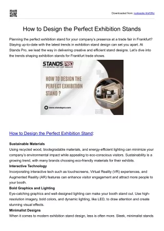 How to Design the Perfect Exhibition Stands