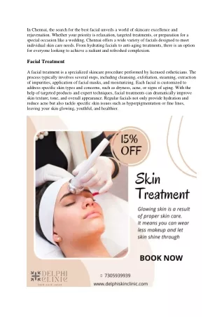 Best Facial in Chennai