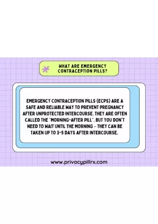 What Are Emergency Contraception Pills?