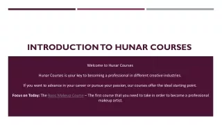 Introduction to Hunar Courses