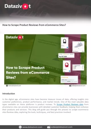 How to Scrape Product Reviews from eCommerce Sites