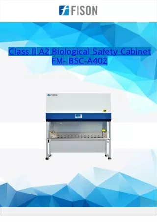 Class II Biosafety Cabinet 370 Kg