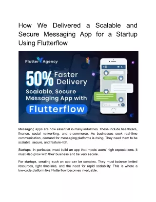 How We Delivered a Scalable Messaging App Using Flutterflow