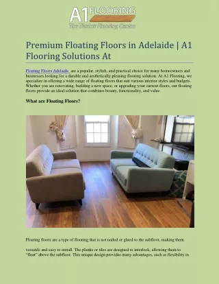 Floating Floors  Adelaide