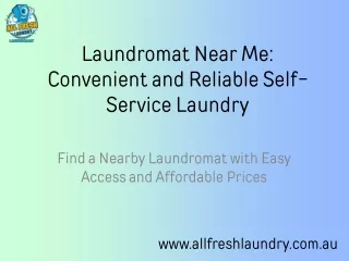 Laundromat Near Me