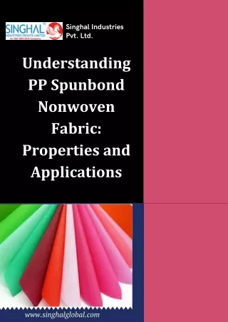 PP Spunbond Fabric - Singhal Industries Pvt .Ltd