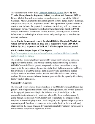 Oilfield Chemicals Market