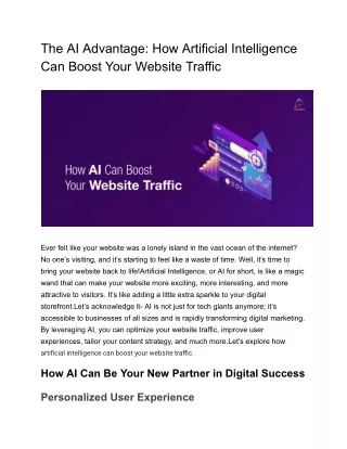 The AI Advantage_ How Artificial Intelligence Can Boost Your Website Traffic