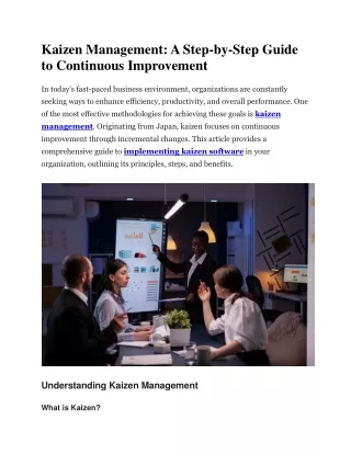 Kaizen Management_ A Step-by-Step Guide to Continuous Improvement
