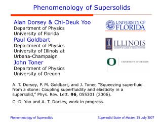 Phenomenology of Supersolids