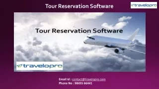 Tour Reservation Software