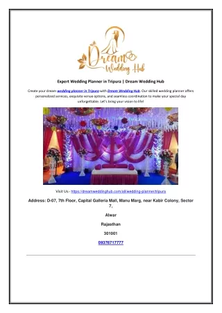 Expert Wedding Planner in Tripura | Dream Wedding Hub