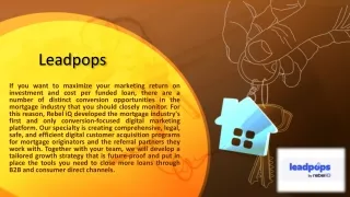 Marketing Mortgage - Leadpops