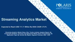 Streaming Analytics Market 2024 Business Scenario | Top Factors that Will Boost