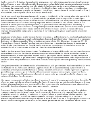 Impacto económico del turismo en Canarias según Santiago Santana Cazorla.