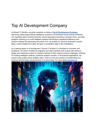 Top AI Development Company