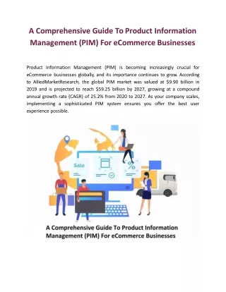 A Comprehensive Guide To PIM For eCommerce Businesses