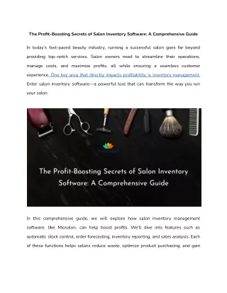 The Profit-Boosting Secrets of Salon Inventory Software_ A Comprehensive Guide