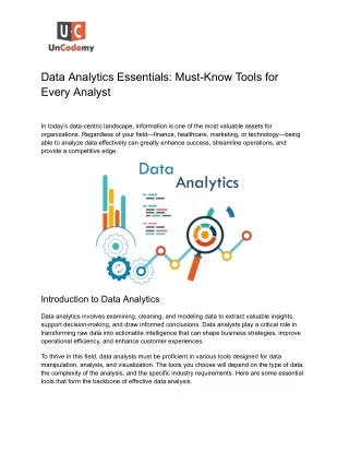 Data Analytics Essentials: Must-Know Tools for Every Analyst
