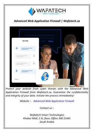 Advanced Web Application Firewall  Wafatech.sa