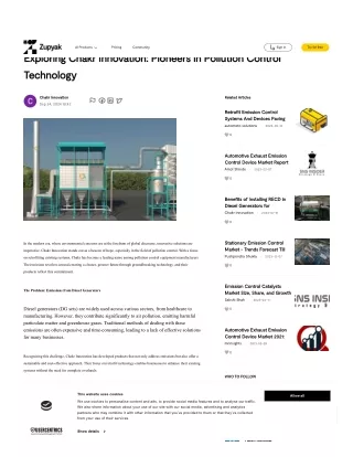 Exploring Chakr Innovation Pioneers in Pollution Control Technology