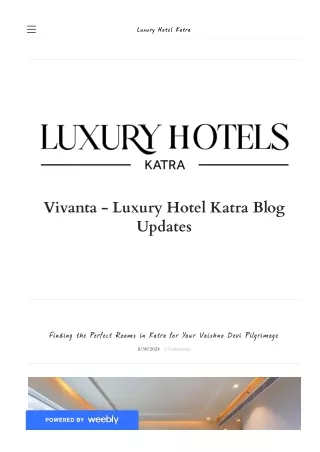Finding the Perfect Rooms in Katra for Your Vaishno Devi Pilgrimage