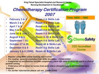 Chemotherapy Certification Program 2007