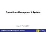 Operations Management System