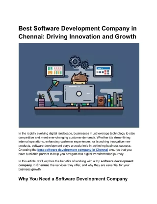 Best Software Development Company in Chennai_ Driving Innovation and Growth