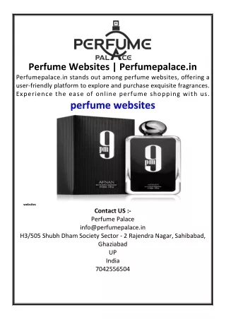 Perfume Websites  Perfumepalace.in