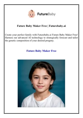 Future Baby Maker Free Futurebaby.ai