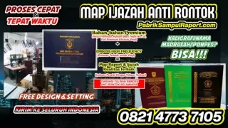 0821-4773-7105 Cetak Map Raport  Sampul Ijazah di Kota Palembang