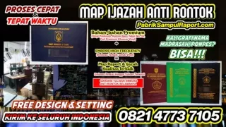 0821-4773-7105 Toko Penjual Map Raport Sampul Ijazah di Kota Palu