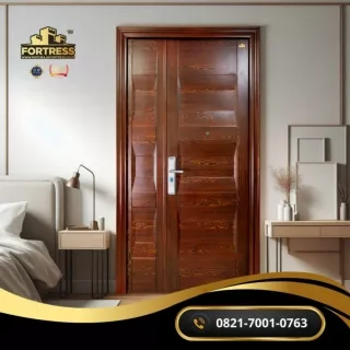 WA 0821 7001 0763 (FORTRESS) Pintu Besi Plat Baja Motif Kayu di Probolinggo 