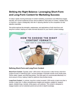 Striking the Right Balance_ Leveraging Short-Form and Long-Form Content for Marketing Success