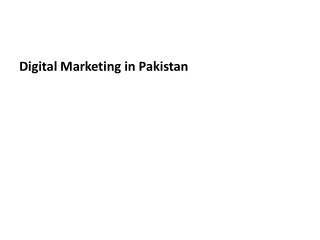 Digital Marketing Services in Pakistan