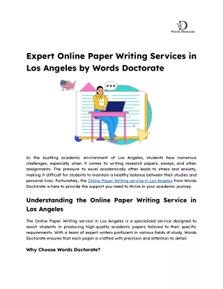 Expert Online Paper Writing Services in Los Angeles by Words Doctorate (1)