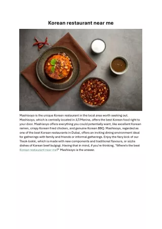 Korean restaurant near me