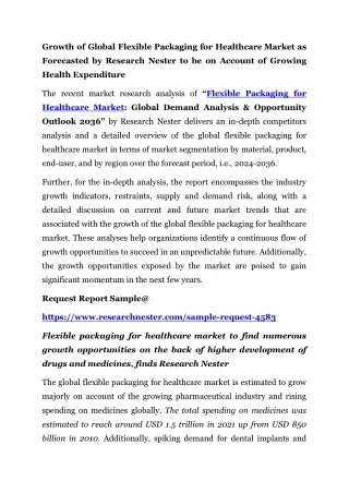 Flexible Packaging for Healthcare Market