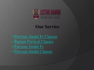 Buy FR (Financial Reporting) Classes by Parveen Jindal